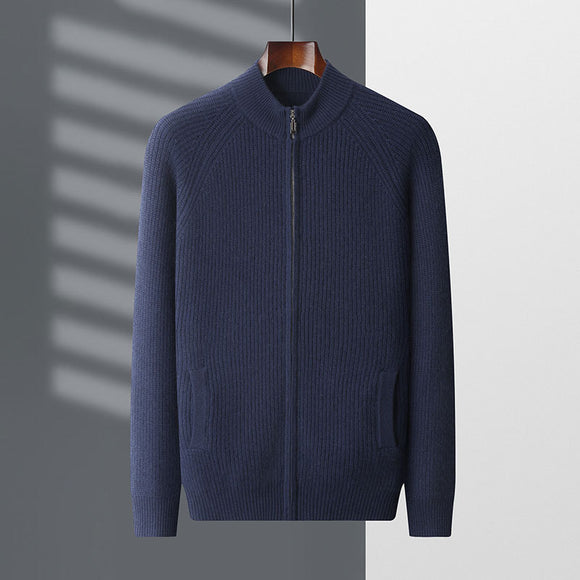 Cardigan Cuello Alto con Cierre Acolchado para Hombre