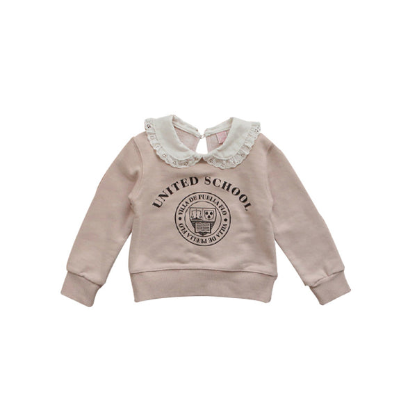 Suéter Infantil con Cuello Desmontable Estilo Dulce