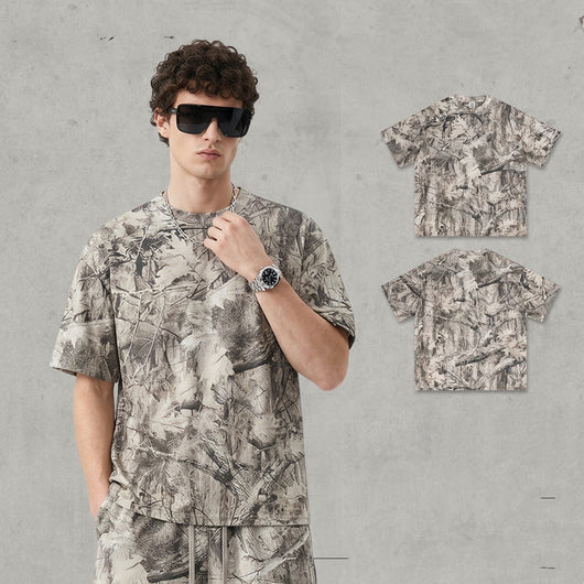 Playera Camuflaje Holgada con Hombros Caídos - Image 12