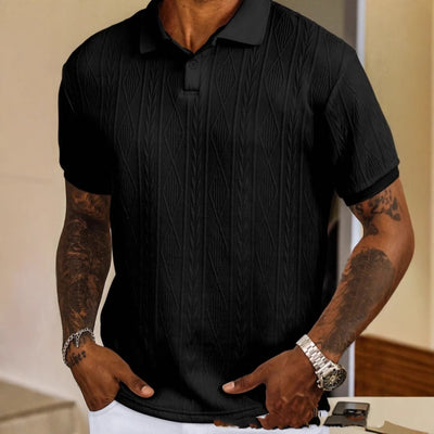 Polo Texturizado de Manga Corta para Hombre - Image 9