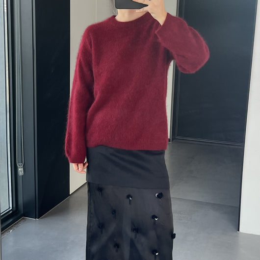 Suéter de Cuello Redondo en Lana Cepillada para Mujer - Image 10