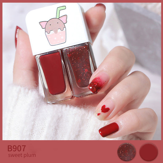 Esmalte de Uñas Bicolor Otoño-Invierno: Set Gemelo a Base de Agua con Efecto Explosión - Image 8