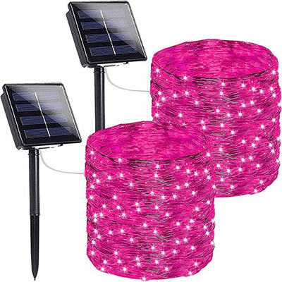 Guirnalda Solar de Cobre LED con 8 Funciones de Iluminación - Image 12