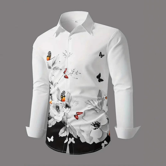 Camisa Estampada 3D Manga Larga Hombre - Diseño Moderno Primavera Otoño - Image 3