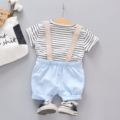 Conjunto Infantil Dos Piezas con Babero - Playera Cuello Redondo Manga Corta - Image 8