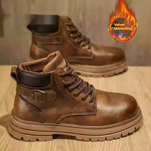 Botas Altas de Cuero Estilo Británico Retro para Motociclista - Image 5