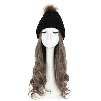 Gorro de Lana con Peluca Desmontable para Mujer - Image 6