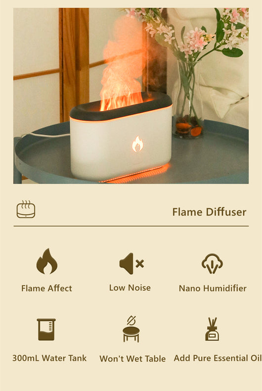 Difusor Ultrasónico 3D con Efecto Llama 300ML - Humidificador Aromático - Image 10