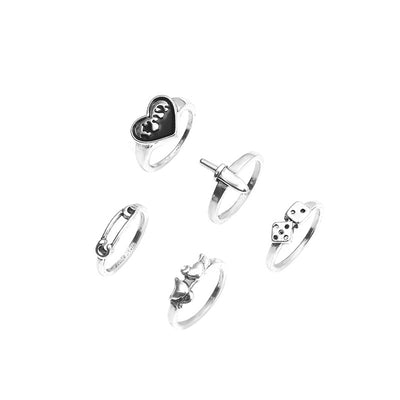 Juego de 5 Anillos Retro en Metal Dorado - Diseño Clip de Papel Personalizado - Image 4