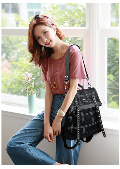 Mochila de Cuero para Mujer - Diseño Versátil de Asa Simple y Doble - Image 8
