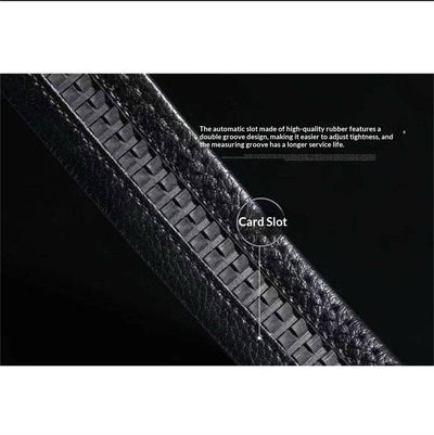 Cinturón de Cuero Liso para Hombre con Hebilla Automática - Image 4