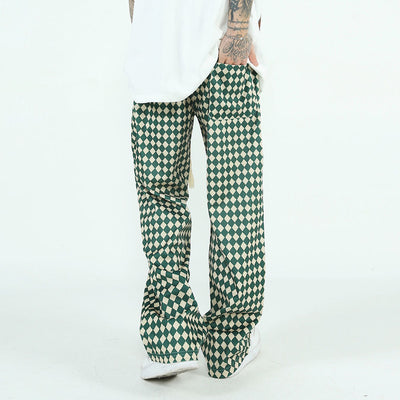 Pantalones Anchos de Cintura Elástica con Estampado Geométrico - Image 2