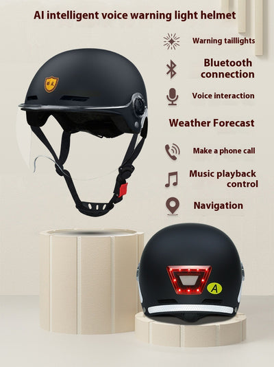 Casco Inteligente con Bluetooth, Control por Voz y Luz de Alerta - Image 6