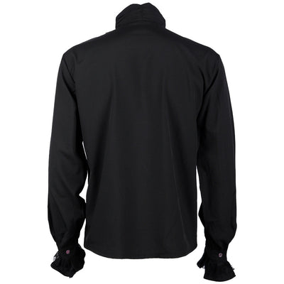Camisa Gótica de Manga Larga con Cuello Alto y Volantes para Hombre - Image 10