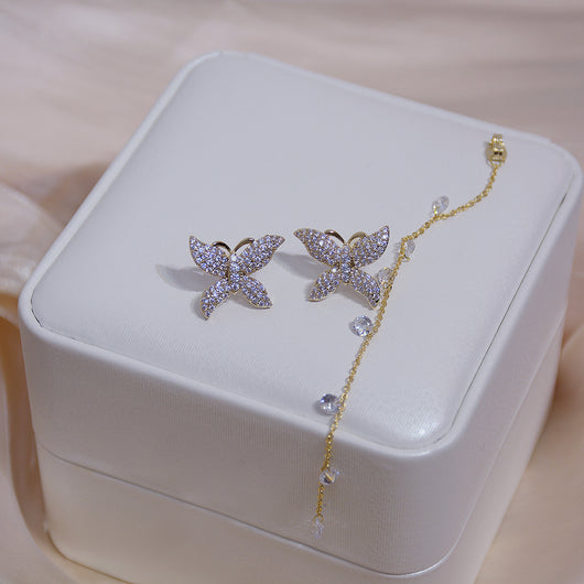 Aretes Asimétricos Diamante Meteor - Estilo Temperamento Dongdaemun - Image 12