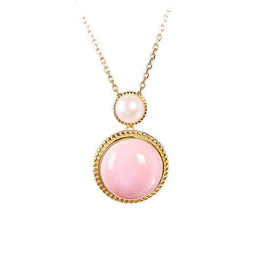 Aretes de Plata S925 con Concha Rosa y Diseño Geométrico Minimalista - Image 5