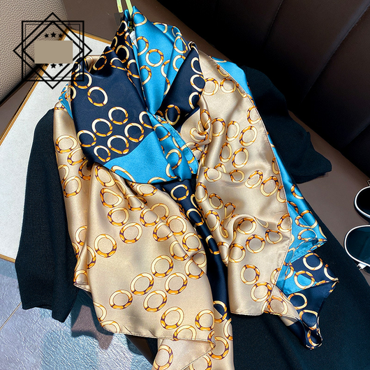 Foulard Ligero de Seda para Mujer - Bufanda Larga Elegante de Verano - Image 31