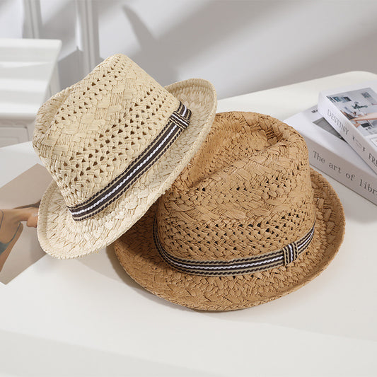 Sombrero de Paja Panamá para Padres e Hijos - Protección Solar Ceremonia Británica - Image 2