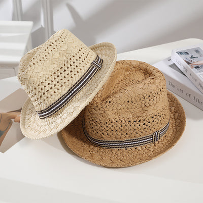 Sombrero de Paja Panamá para Padres e Hijos - Protección Solar Ceremonia Británica - Image 2