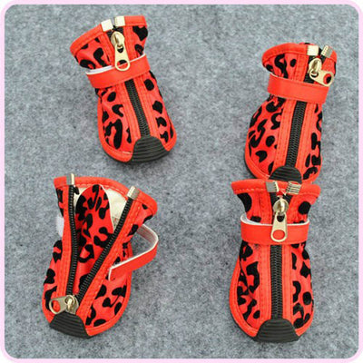 Zapatos para Mascotas con Estampado Leopardo en Cuero PU - Image 9