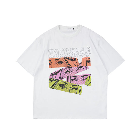 Playera Harajuku Hip Hop Urbana Manga Corta para Hombre