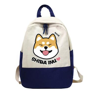 Mochila Canvas Shiba Inu Versátil para Uso Diario - Image 4