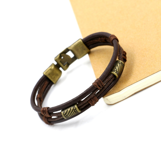 Pulsera de Cuero Trenzado Estilo Vintage para Hombre - Image 12