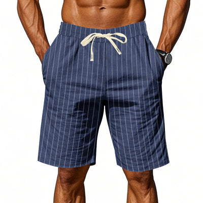 Shorts de Lino Holgados Transpirables Estilo Americano para Playa - Image 15