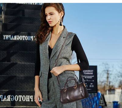 Bolso Retro de Cuero Genuino para Mujer - Diseño Casual y Portátil - Image 24