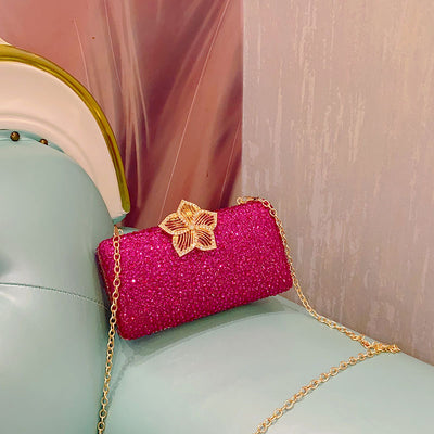 Bolso Bandolera Elegante con Flores y Diamantes para Eventos - Image 8