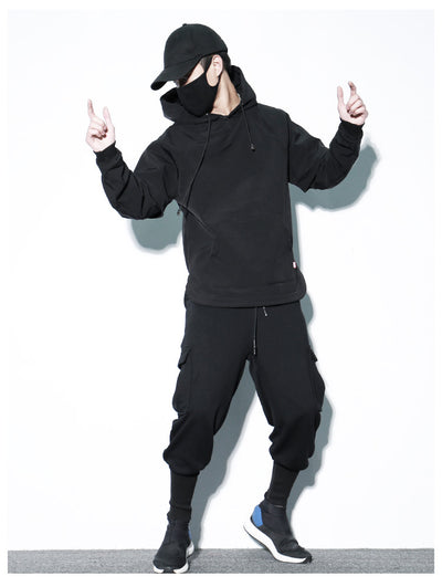 Suéter Oversized Estilo Street Hip-Hop con Detalles de Corte Asimétrico - Image 3