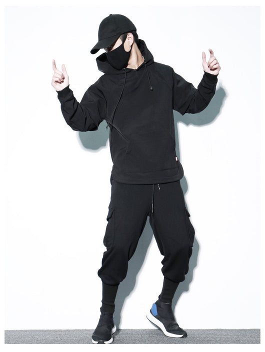 Suéter Oversized Estilo Street Hip-Hop con Detalles de Corte Asimétrico - Image 3
