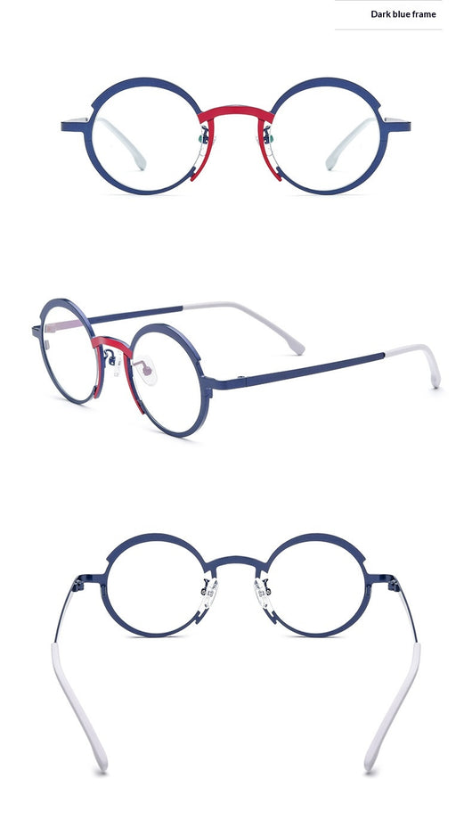 Lentes de Titanio Ultraligeros Multicolor para Miopía - Marco Óptico Redondo Unisex - Image 16