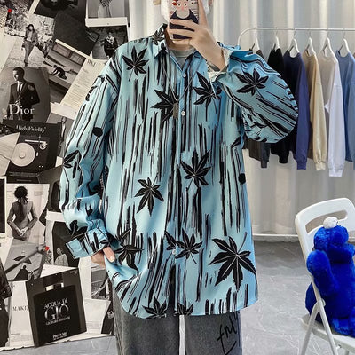 Camisa Vintage Floral Estilo Hong Kong para Hombre - Image 16