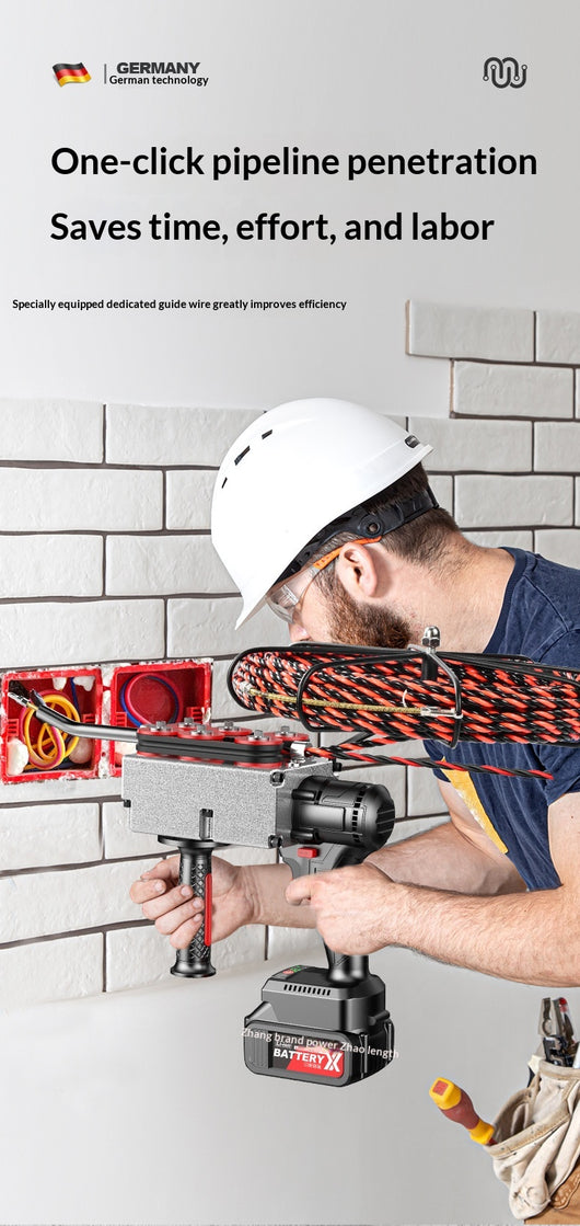 Máquina Enhebrador de Cable Automática Brushless con Batería de Litio para Electricistas - Image 7