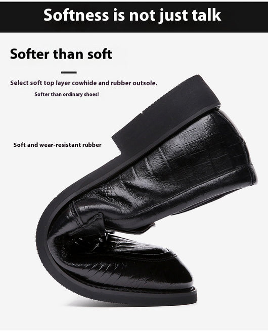 Zapatos de Cuero Cowhide Estilo Coreano Talla 36 - Punta Aguda Transpirables para Hombre - Image 24