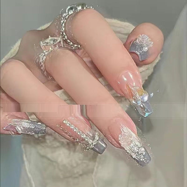 Uñas Postizas Personalizadas de Novia - Diseño Artesanal Premium