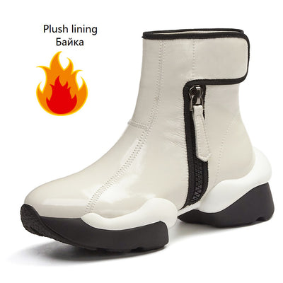Botas de Invierno Talla Grande para Mujer con Tacón Robusto y Punta Redonda - Image 8
