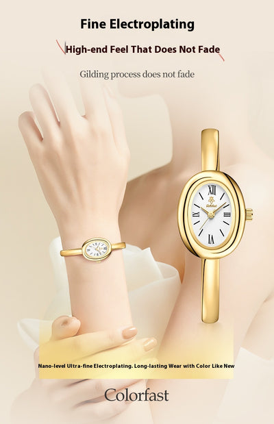 Reloj de Cuarzo Ovalado Retro Multifuncional para Mujer - Image 20