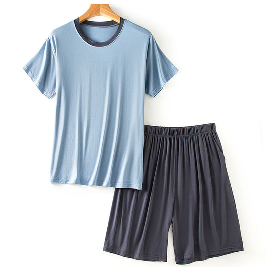 Traje Casual de Verano Modal para Hombre - Cuello Redondo Manga Corta