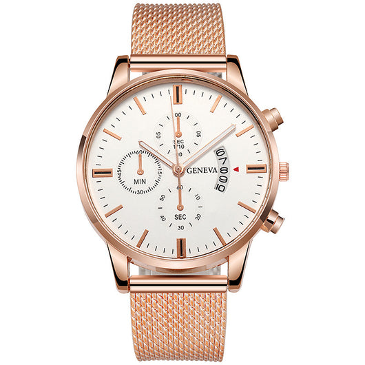 Reloj Hombre Tres Subdiales Seis Agujas Calendario Cuarzo Casual Ejecutivo - Image 17