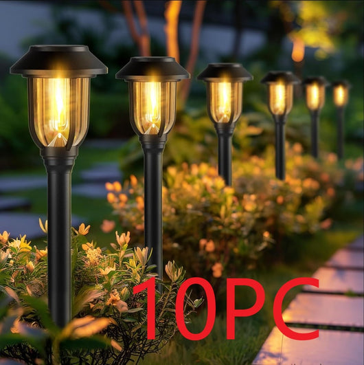Luz LED Solar para Jardín con Diseño de Franjas - Image 10