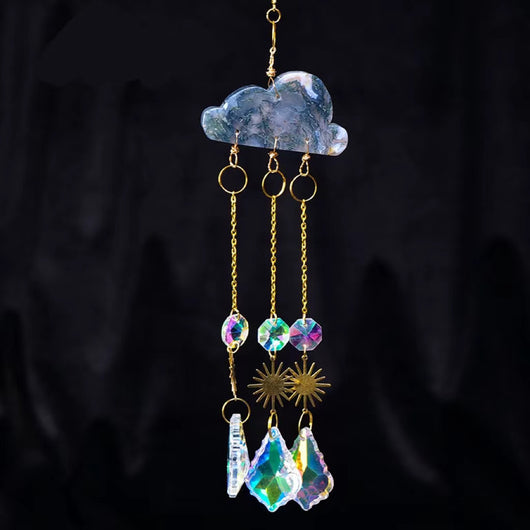 Atrapasoles Cristal Nube con Campanas de Viento - Adorno Navideño - Image 12