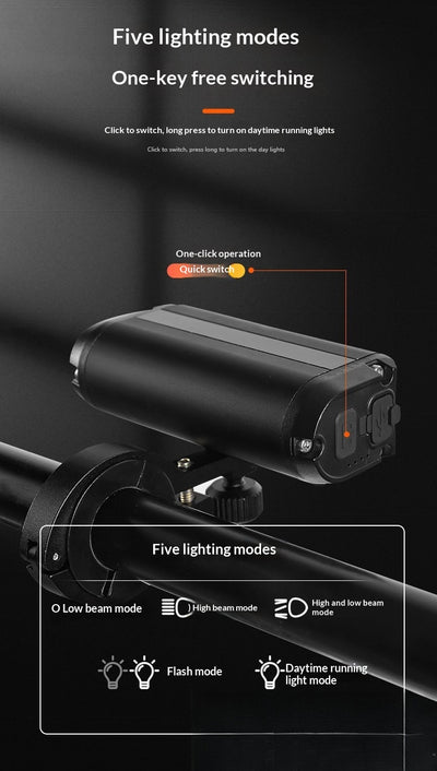 Luz Delantera LED de Aleación de Aluminio para Bicicleta - Image 10