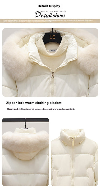 Chaqueta Acolchada Corta de Algodón con Cuello de Pelaje - Image 33