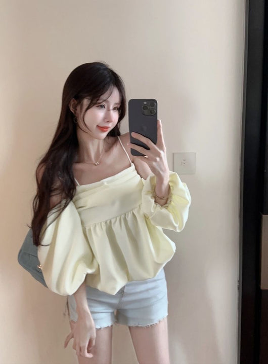 Blusa Hombro Descubierto con Mangas Linterna - Image 20