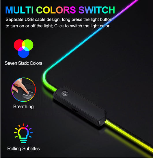 Mousepad RGB Luminoso Grande Antideslizante para Gaming - Image 12
