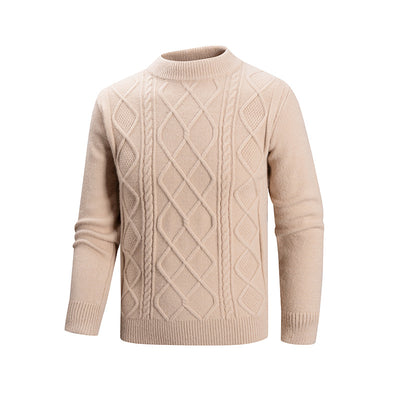 Suéter Casual de Cuello Alto Medio en Colores Sólidos para Hombre - Image 2