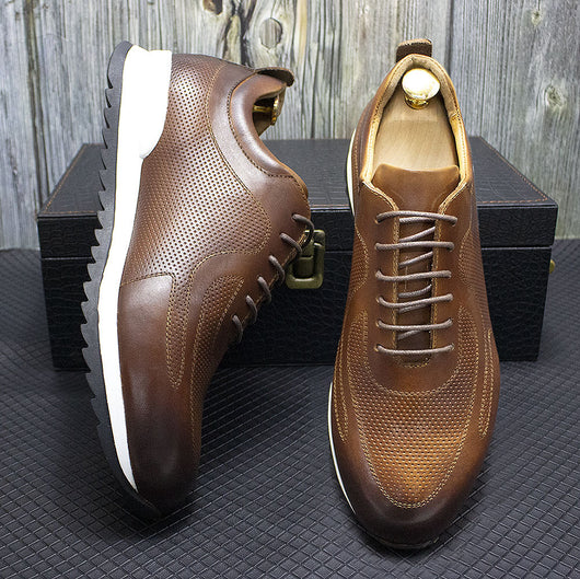 Zapatos Casuales de Cuero Genuino con Suela Reforzada y Diseño Texturizado - Image 15