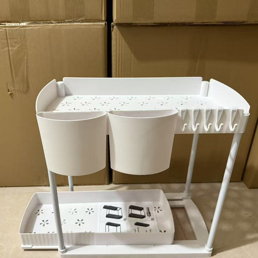 Organizador de Cocina Curvo de Doble Capa - Mueble Multiusos de Almacenamiento - Image 10
